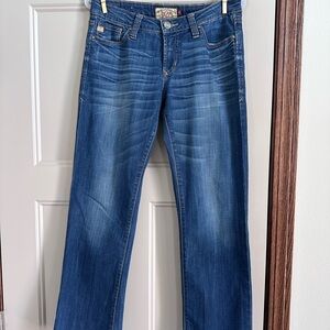 Dear John Playback Comfort Straight Women’s Blue Denim Jeans Mid Low Rise